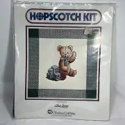 Vintage Charles Craft Golden Bear Hopscotch Kit Cross Stitch 15" Alma Lynne