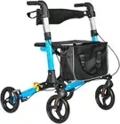 Rollator Mobility Walker 4 Wheel Foldable Mobility Walker for Seniors Rolling