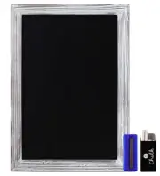 HBCY Creations Rustic Whitewashed Magnetic Wall Chalkboard, 20 x 30 Inch