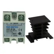Solid State Relay 40DA DC SSR Black Heat Sink for PID Thermostat Temperature ...