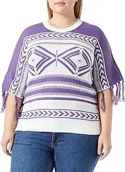 [caneva] Women's Poncho 19025430-CA02, Purple, XL/XXL Sweater, purple, X-Large-XX-Large