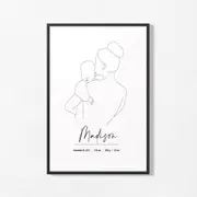 [Namly Design] Personalised Poster - Minimalist Birth Design
