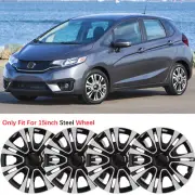 Set of 4 For Honda Fit 2009-2022 15" Snap On Hubcaps Steel Wheel R15 Rim Covers