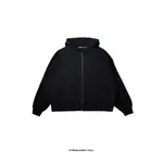 E‘TREALOUEST LOGO ZIP-UP HOODED JACKET / BLACK