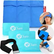 Toughito Ice Packs for Injuries Reusable Gel Ice Pack 3 in 1 Set - Back Treatmen
