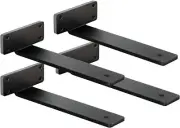 4 Pack Shelf Brackets 14 Inch Floating Shelf Bracket 1/5 inch Thick Heavy Dut...