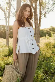 Chasing Sunset Button Front Top--BOHO-963