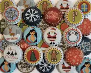 100 Christmas Beer Bottle Caps Crown Caps Homebrewing Home Brew Brewing