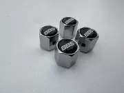 4pcs BBS TIRE & WHEEL VALVE CAPS WITH BLACK & SILVER BADGE