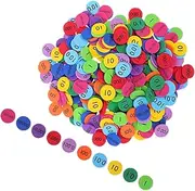 TEHAUX Interactive Place Value Learning Set Math Counting Discs Decimal to Whole Numbers Eva Material Safe for Boys and Girls