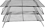 3 Pcs Cake Cooling Rack,Stackable Bread Rack,Cooking Cooling Racks,Non Stick Shelf,Cake Biscuit Tray Rack,Stainless Steel Cooling Rack,for Cookie, Pizza, Cake