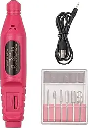Electric Nail Drill Polish Kit 20000 RPM USB Rechargeable 500mAh Nail Drill Pen Pedicure with 6 Drill Bits for Home S n Use