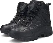 [WUJNANG] Camping Mountaineering Winter Shoes+ Insoles, Tactical Military Combat Boots Men Army Hunting Trekking Shoe,B-44 EU