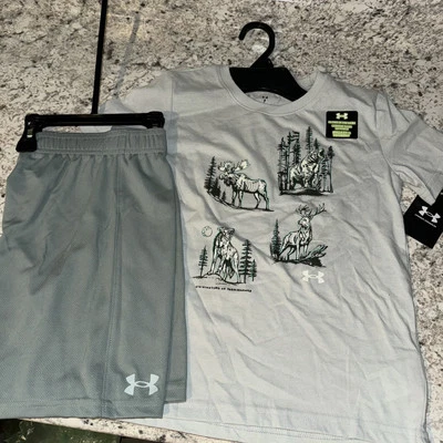 Under Armour Little Boys Animal Outfit Set Glow In Dark Deer Moose Outdoors