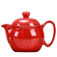 在飛比找ETMall東森購物網優惠-紅色結婚陶瓷茶壺敬老人水壺茶杯茶碗婚慶婚宴禮品茶具單壺蓋碗