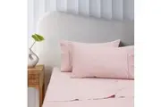 Accessorize 400TC Blush Bamboo Cotton Sheet Set 40cm Wall