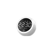 X10 Night Light Bluetooth5.0 Speaker Alarm Clock Radio Desktop Clock USB Phone Charger FM Radio WHITE COLOR