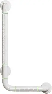 Bathroom Grab Bar, 90° Removable Right Angle Stainless Steel Shower Grab Bar, Elderly, Children and Disabled People Provide Safety Handrail Support(White,48x68CM)