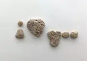 Naturally Shaped "I❤️You" Beach Stones Heart love letter word rocks Pebble Art