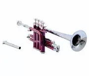 Sai Musical India Piccolo Trumpet Bb Red Nickel WITH CASE BRASS MADE TRUMPETS NI