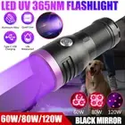 365 nm UV Light Blacklight LED Flashlight USB Charging Violet Inspection Torch