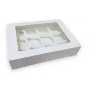 10pcs premium Cupcake Boxes 12 standard hole Window Face Cake Boxes Cake Party