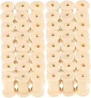 Veemoon 100pcs Yarn Holders Practical Yarn Dispenser and Sewing Thread Rack Craft Bobbins for DIY Lovers Easy to Use and Store Natural Design