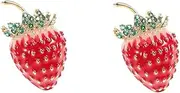 [SHERCHPRY] 2pcs Multipurpose Charm Brooch Handpainted Fruit Pins for Jackets Lightweight Strawberry Accessory for Badges and Decorative Pins