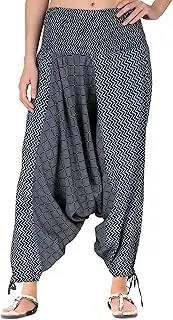 [Hell Blues] Women's Harem Pants Jumpsuit Hippie Clothes Yoga Boho Clothes
