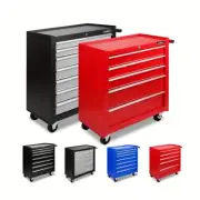 5-Drawer Tool Cart Lockable Storage Trolley Workshop Rolling Cabinet Tool Box AU