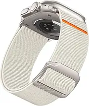 Witzon Elastic Sport Bands Compatible with Apple Watch Ultra 2 Band/Ultra Band 49mm, iWatch Series 9/8/7/6/5/4/3/2/1/SE 45mm/44mm/42mm Stretchy Nylon Solo Loop Wide Replacement Strap Men Women