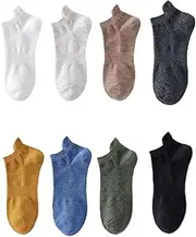 [es-uk] Mens Trainer Socks - 8 Pairs Cotton Mens Socks Mens 6-11 Ankle Socks Women Unisex Sports Socks, Multipack Cotton Socks Men