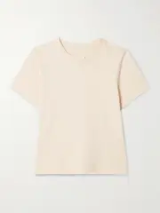 [KHAITE] KHAITE - Emmylou Cotton-jersey T-shirt - Cream - small small Cream