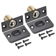 2Pcs Closet Door Ball Catch Latch Adjustable Top Door Spring Latch Black