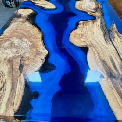 Dinning Table Solid Wood Epoxy Resin Natural Center Table Top Custom Design