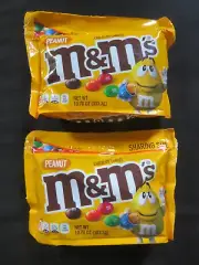 (2) Bags Of Peanut M&M's Chocolate Candies 10.70 Oz Each Sharing Size !
