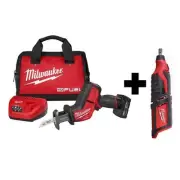 M12 FUEL 12V Lithium-Ion Brushless Cordless HACKZALL Reciprocating Saw Kit with