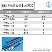 在飛比找蝦皮購物優惠-KSS 熱縮套管 【含膠型】W3F2 1/8 1.22m