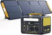 Jump 600X Portable Power Station 600W with 220W Solar Panel- 299Wh Solar Generator LiFePO4 Battery with 2x Pure Sine Wave 600W(Surge 1200W) AC Outlet, 60W USB-C, Expandable Capacity for Camping