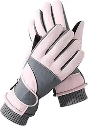 [ONQendDv] Warm gloves, Polyester Mittens with Touch Screen Fingers Warm Lining Winter Gloves Elastic Cuff Glove with Buckle One Size Glove