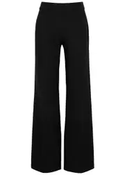 Spanx The Perfect Pant Wide-leg Stretch-jersey Trousers - Black - L L