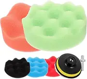 Alipis 1Set Polishing Sponge Pad Kit for Car Detailing Wheel Buffing Wheel for Drill Washable Reusable Buffing Pads for Efficient Waxing and Polishing Automotive Cleaning