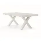 Dining Table Extensible Rectangular White Worn Out Modern Cooking Design