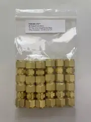 Parker CPI 8-8 HBZ-B, 1/2” Tube Union, Single Ferrule, Brass, Qty. 12 per pack