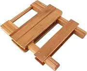 Solid Wood Foldable Kids Square Stool Waterproof Portable Fishing Dining Computer Table Stool
