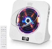 Qoosea Portable CD Player Bluetooth Desktop CD Player with LCD Screen Dual Speakers