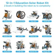 Sillbird STEM 12-In-1 Education Solar Robot 190 Pieces DIY Building Science Kit