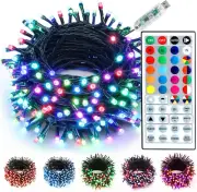 USB Christmas Lights, 33Ft 100 LED RGB Christmas Lights, Color Changing String L