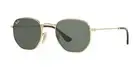 Ray-Ban HEXAGONAL METAL RB 3548N Gold/G-15 Classic Green (001) Sunglasses