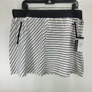Tail Activewear Skirt Black White Stripe UPF 50+ Pull On Elastic Waist XXL NWT